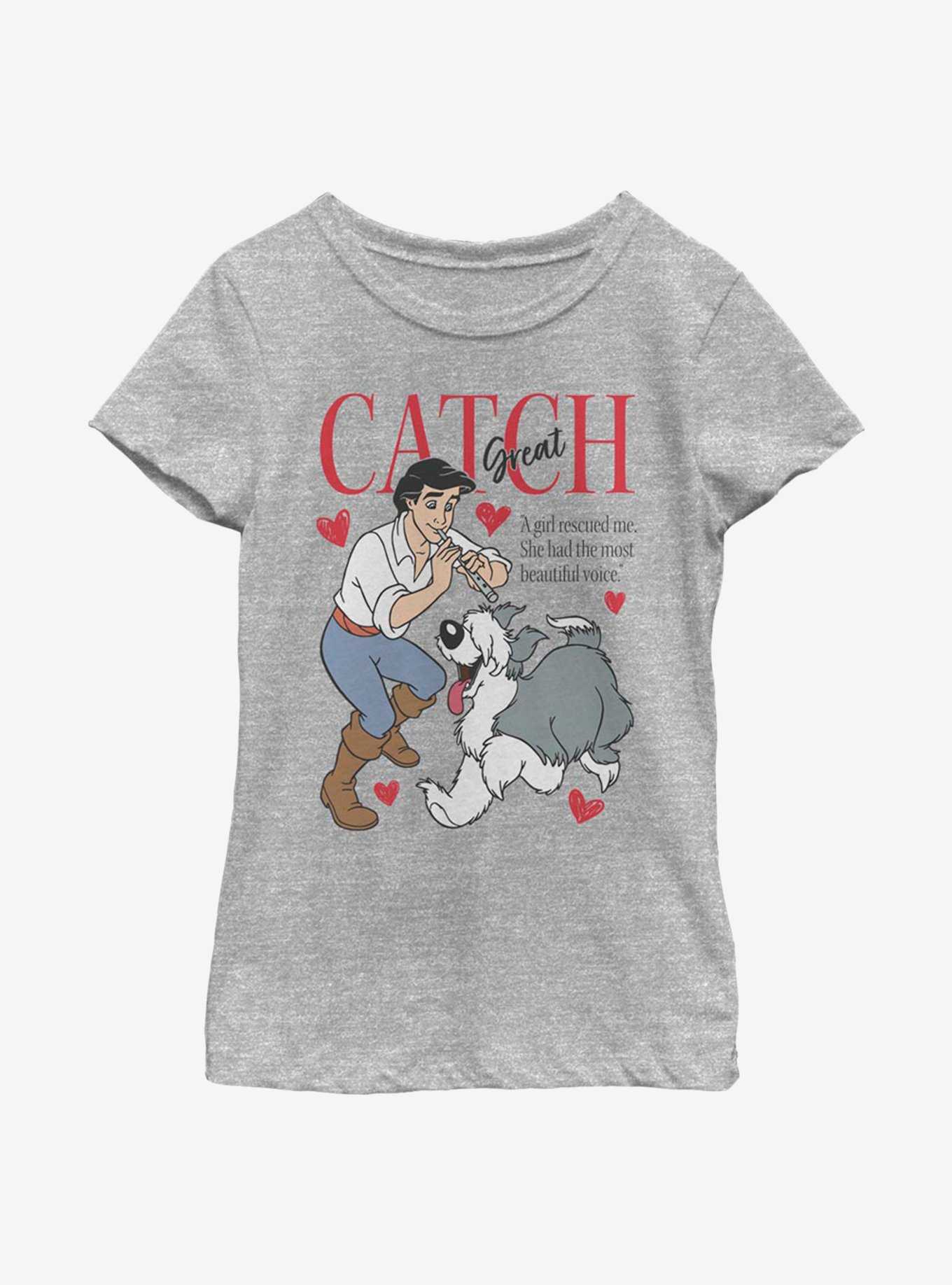 Disney The Little Mermaid Great Catch Youth Girls T-Shirt, , hi-res