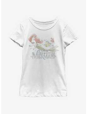 Disney The Little Mermaid Watercolor Fade Ariel Youth Girls T-Shirt, , hi-res