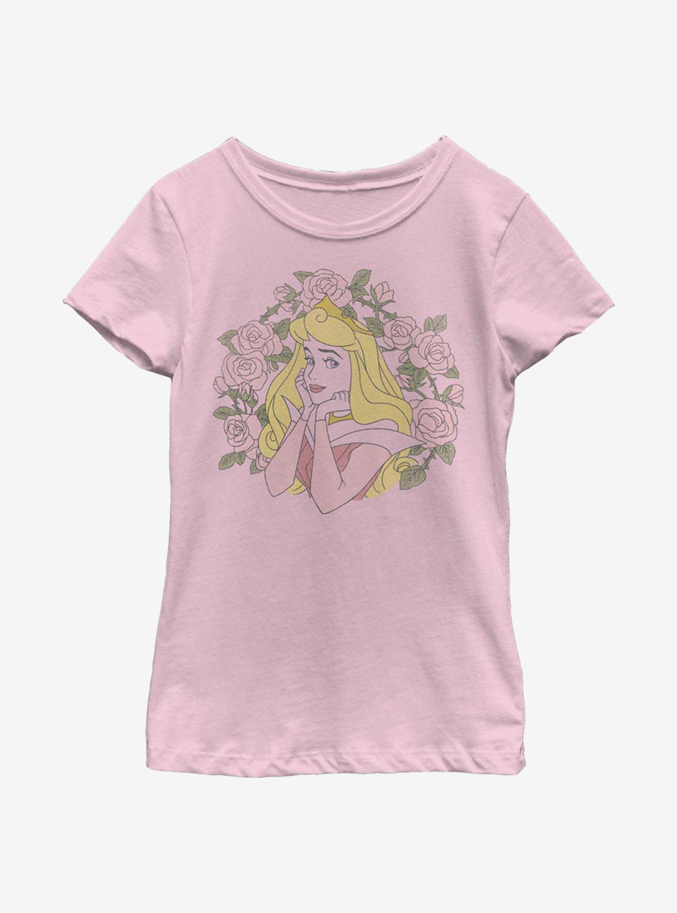 Disney Sleeping Beauty Briar Rose Thorns Youth Girls T-Shirt, PINK, hi-res