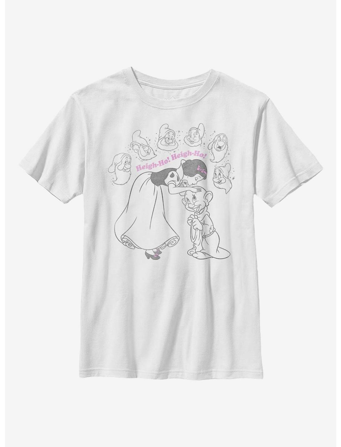 Disney Snow White And The Seven Dwarfs Heigh-Ho Youth T-Shirt, WHITE, hi-res