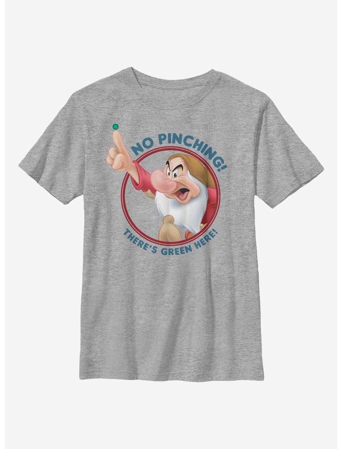 Disney Snow White And The Seven Dwarfs No Pinching Grumpy Youth T-Shirt, BLACK, hi-res