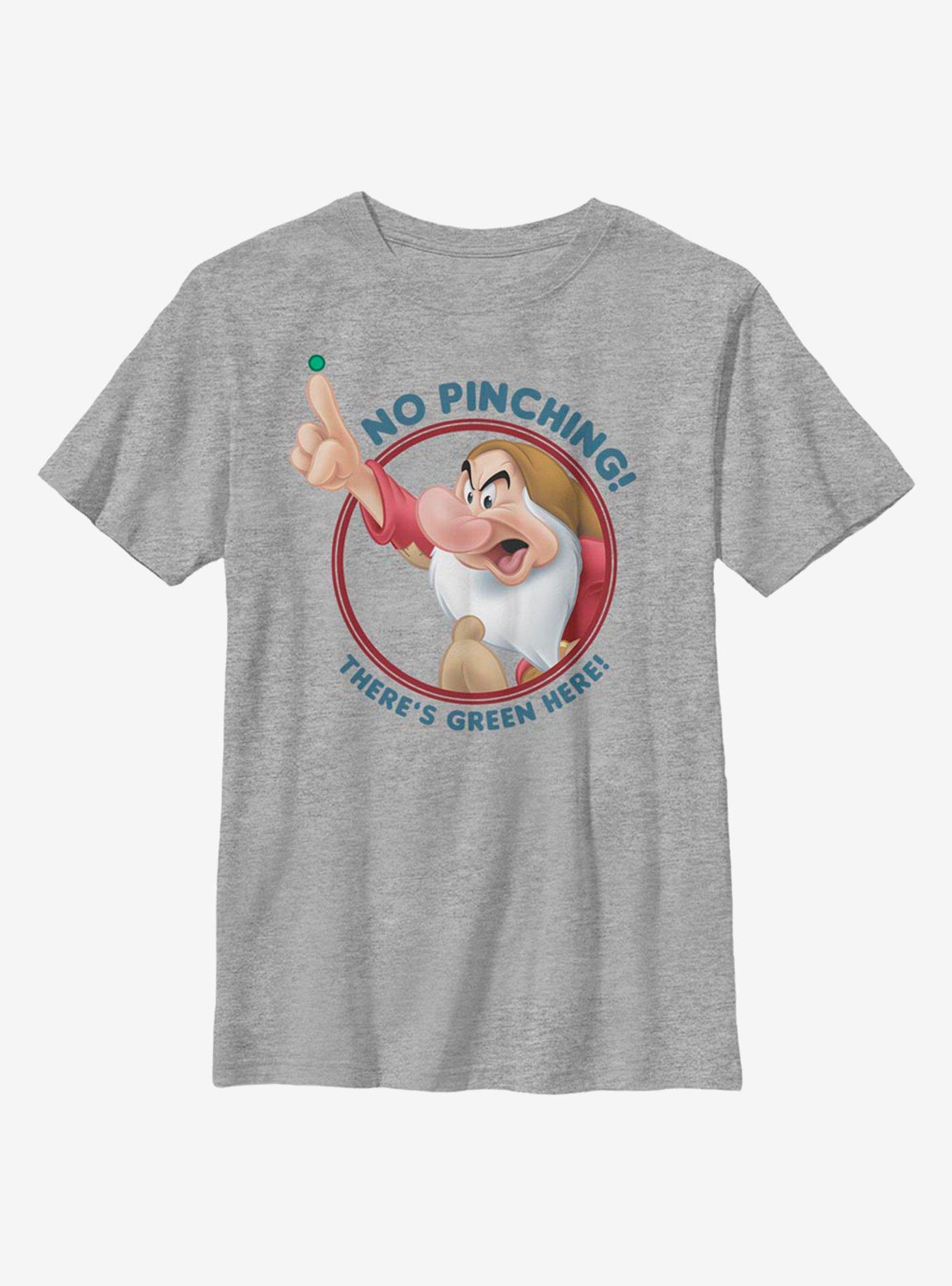 Disney Snow White And The Seven Dwarfs No Pinching Grumpy Youth T-Shirt, BLACK, hi-res
