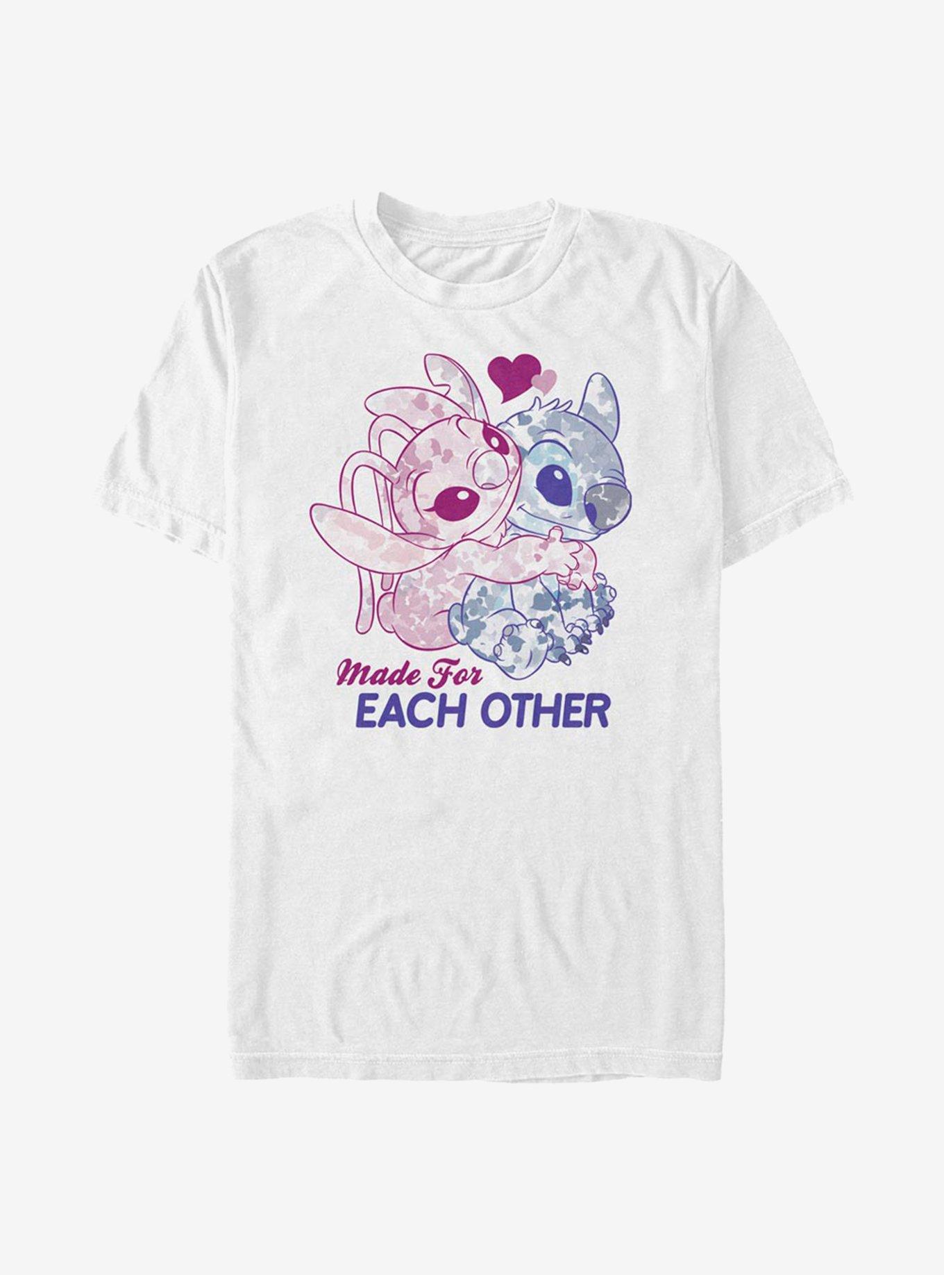 Disney Lilo And Stitch Angel Together T-Shirt, WHITE, hi-res