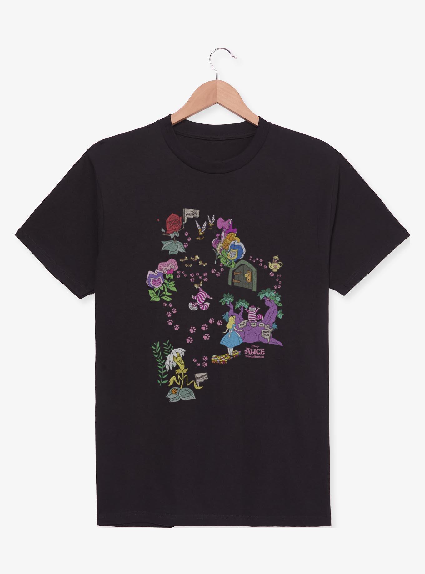 Disney Alice In Wonderland Chesire Map T-Shirt