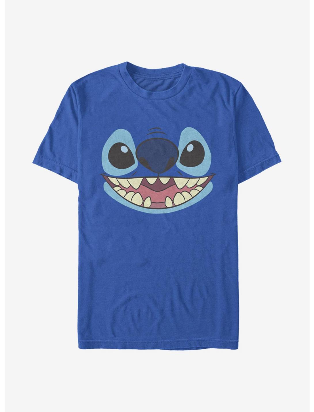 Disney Lilo And Stitch Face Large T-Shirt, ROYAL, hi-res