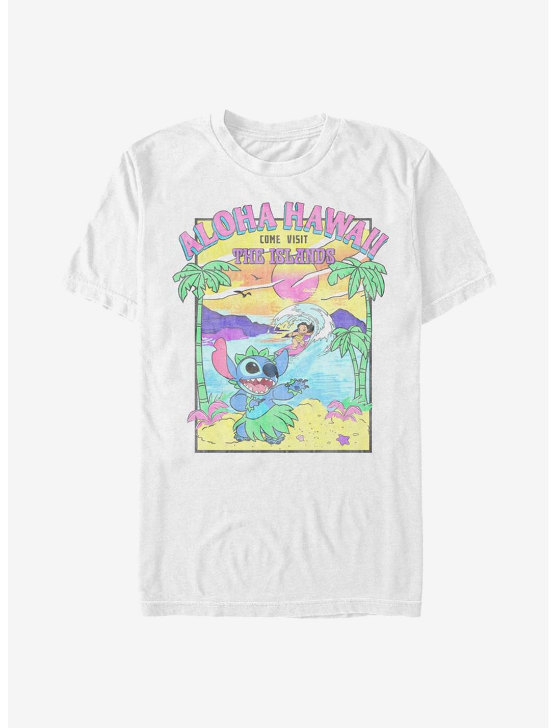 Disney Lilo And Stitch Visit The Islands T-Shirt, WHITE, hi-res