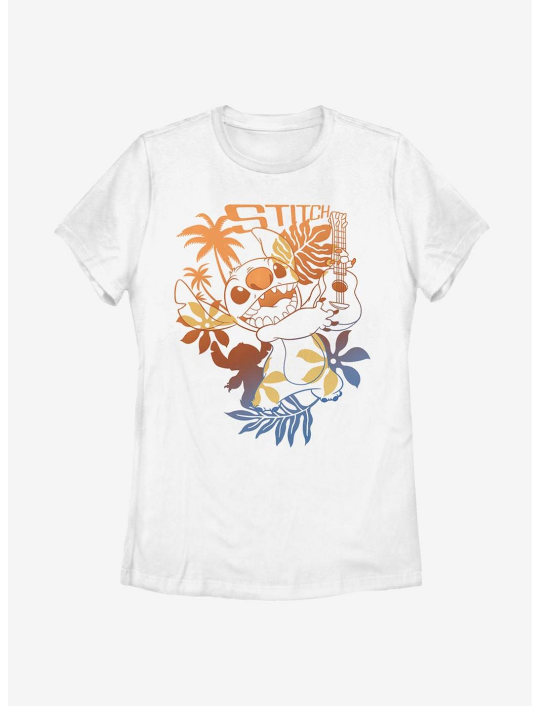 Disney Lilo And Stitch Aloha Stitch Womens T-Shirt, WHITE, hi-res