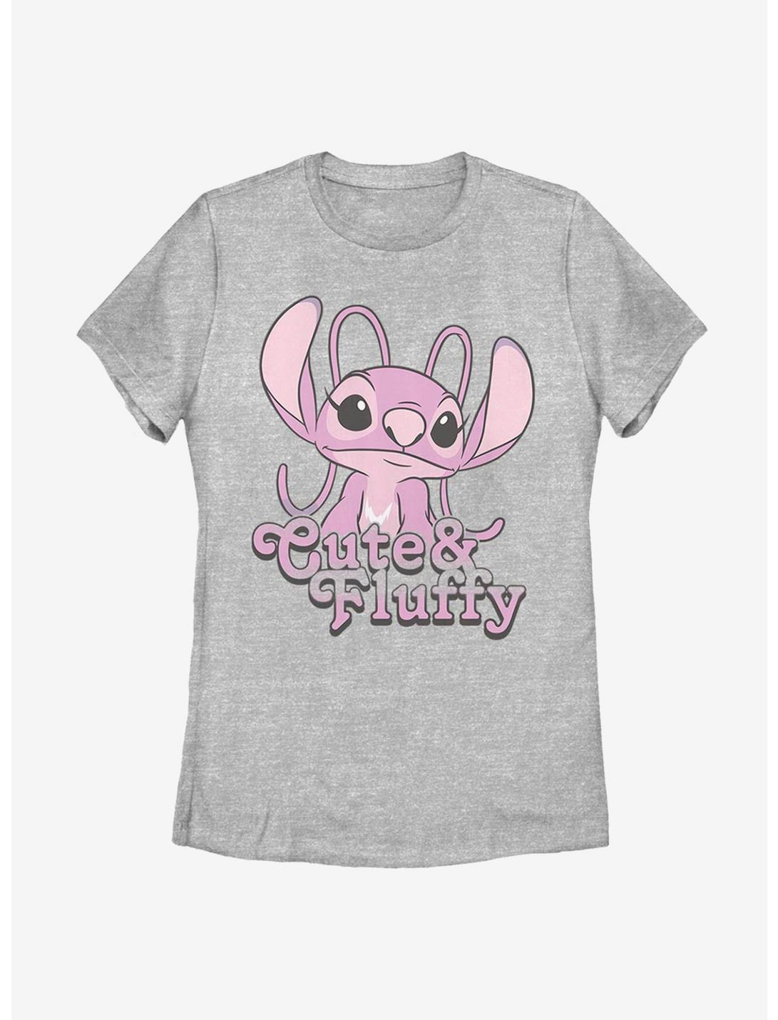 Disney Lilo And Stitch Fluffy Angel Womens T-Shirt, ATH HTR, hi-res