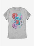 Disney Lilo And Stitch Heart Pizza Womens T-Shirt, ATH HTR, hi-res