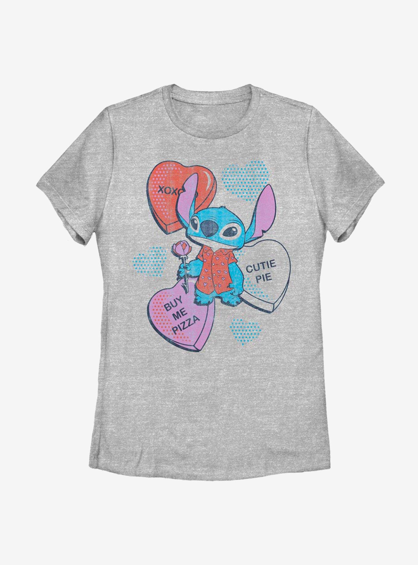 Disney Lilo And Stitch Heart Pizza Womens T-Shirt, , hi-res