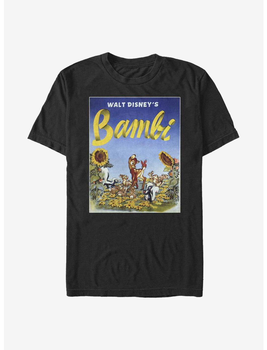 Disney Bambi Sunflowers T-Shirt, BLACK, hi-res