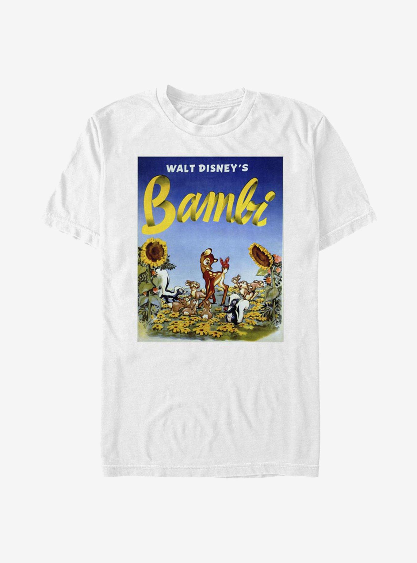 Disney Bambi Sunflowers T-Shirt, WHITE, hi-res