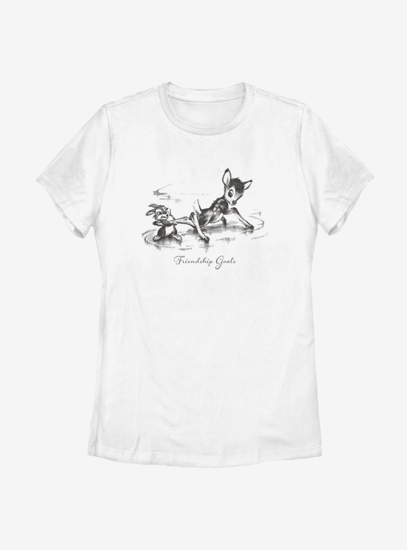 Disney Bambi Friendship Womens T-Shirt, WHITE, hi-res