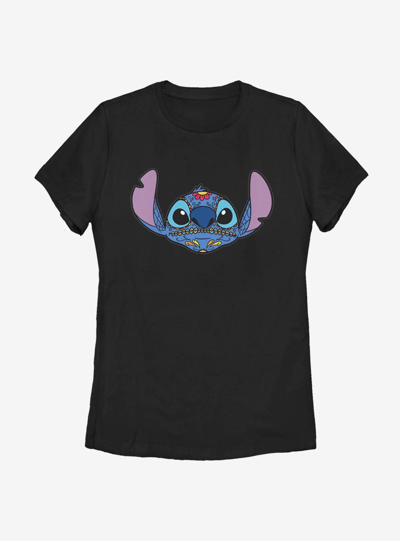 Disney Lilo And Stitch Sugar Skull Stitch Womens T-Shirt, , hi-res