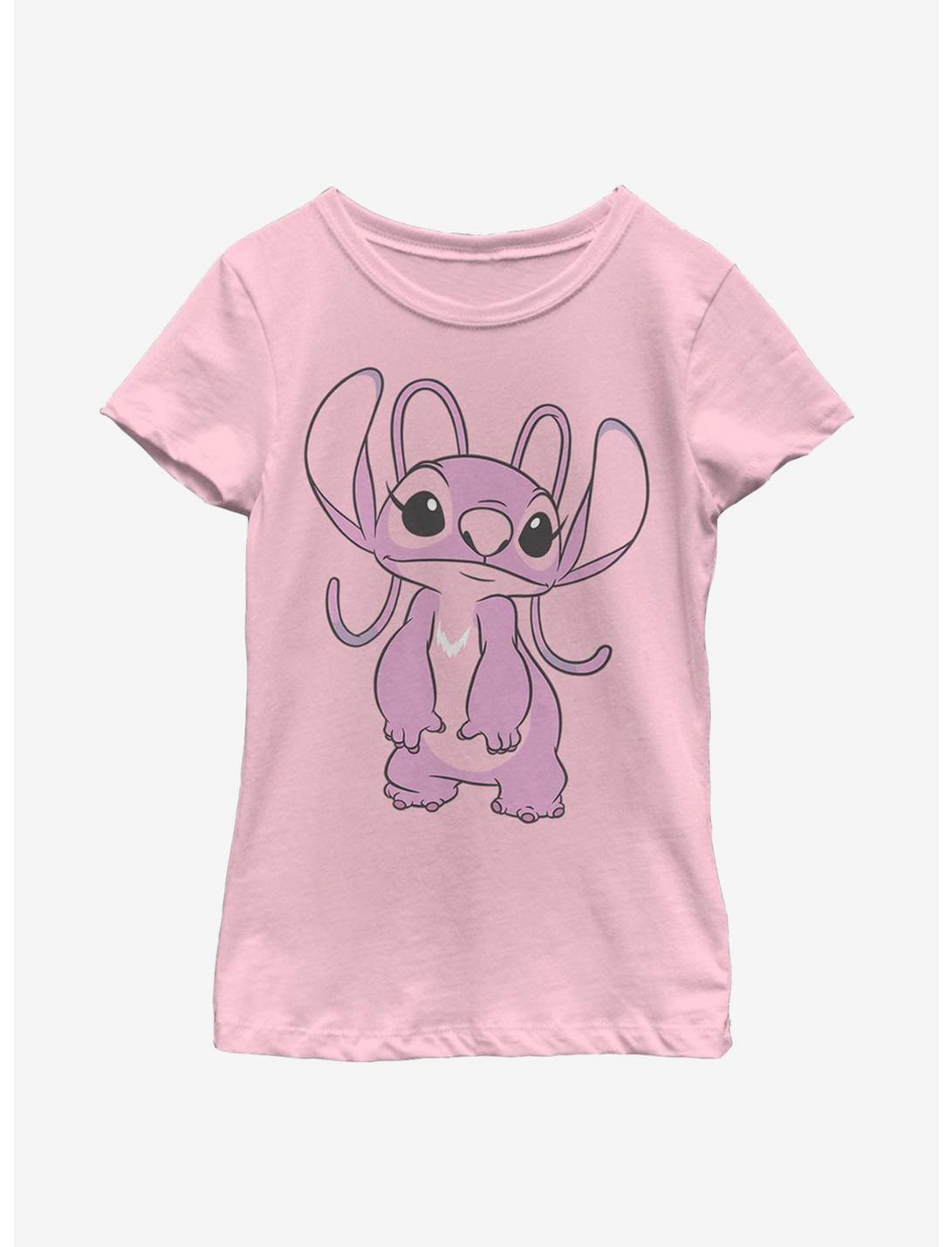 Disney Lilo And Stitch Big Angel Youth Girls T-Shirt, PINK, hi-res