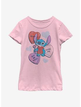 Disney Lilo And Stitch Heart Pizza Youth Girls T-Shirt, , hi-res
