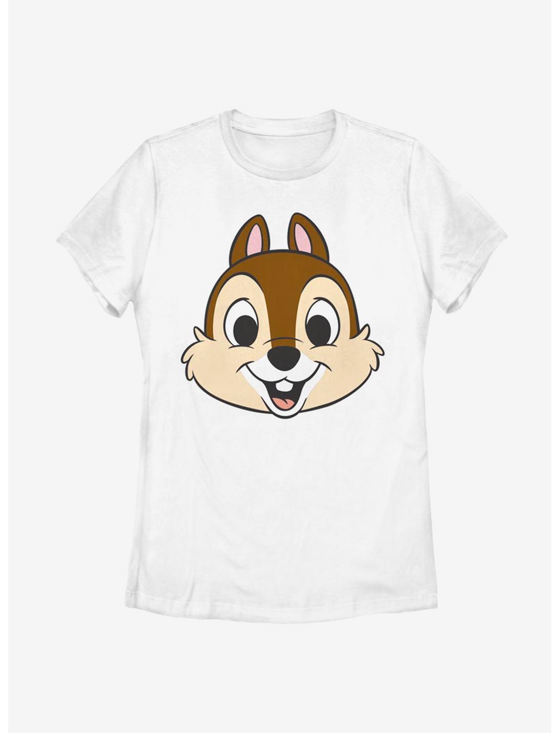 Disney Chip And Dale Chip Big Face Womens T-Shirt, WHITE, hi-res