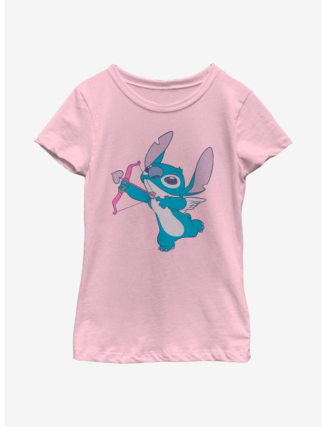 Disney Lilo And Stitch Love Shot Youth Girls T-Shirt, PINK, hi-res