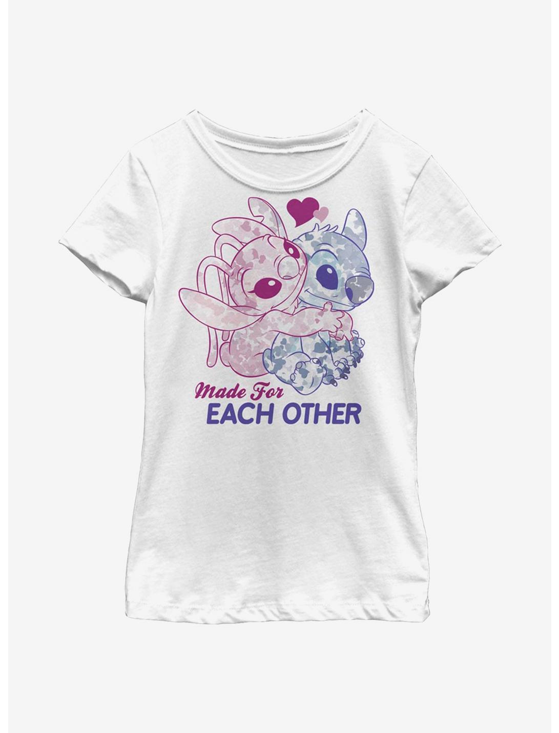 Disney Lilo And Stitch Angel Together Youth Girls T-Shirt, WHITE, hi-res