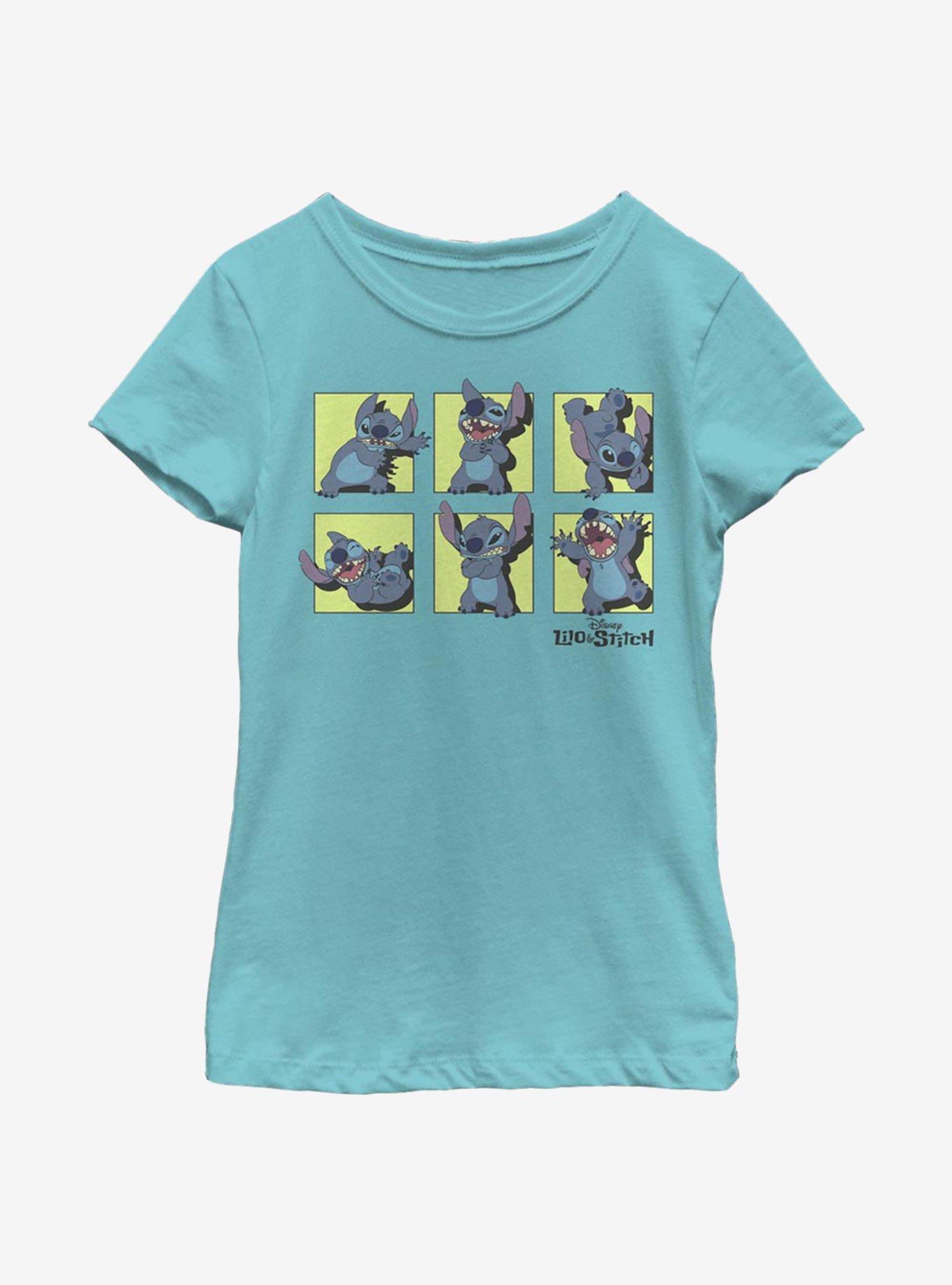 Disney Lilo And Stitch Poses Youth Girls T-Shirt, , hi-res