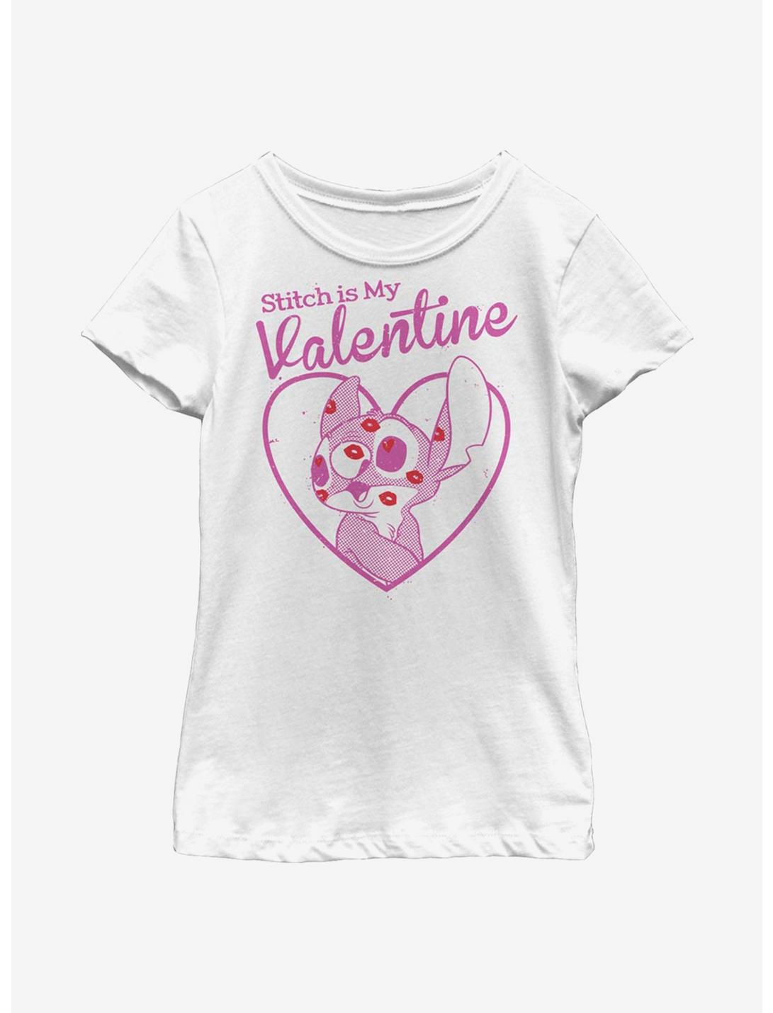 Disney Lilo And Stitch Valentine Youth Girls T-Shirt, WHITE, hi-res