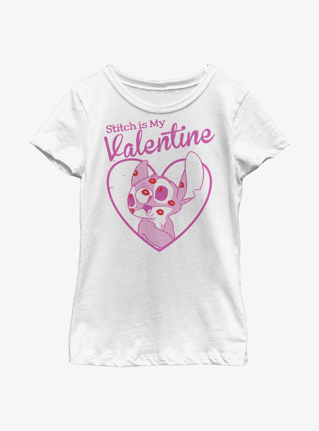 Disney Lilo And Stitch Valentine Youth Girls T-Shirt, , hi-res