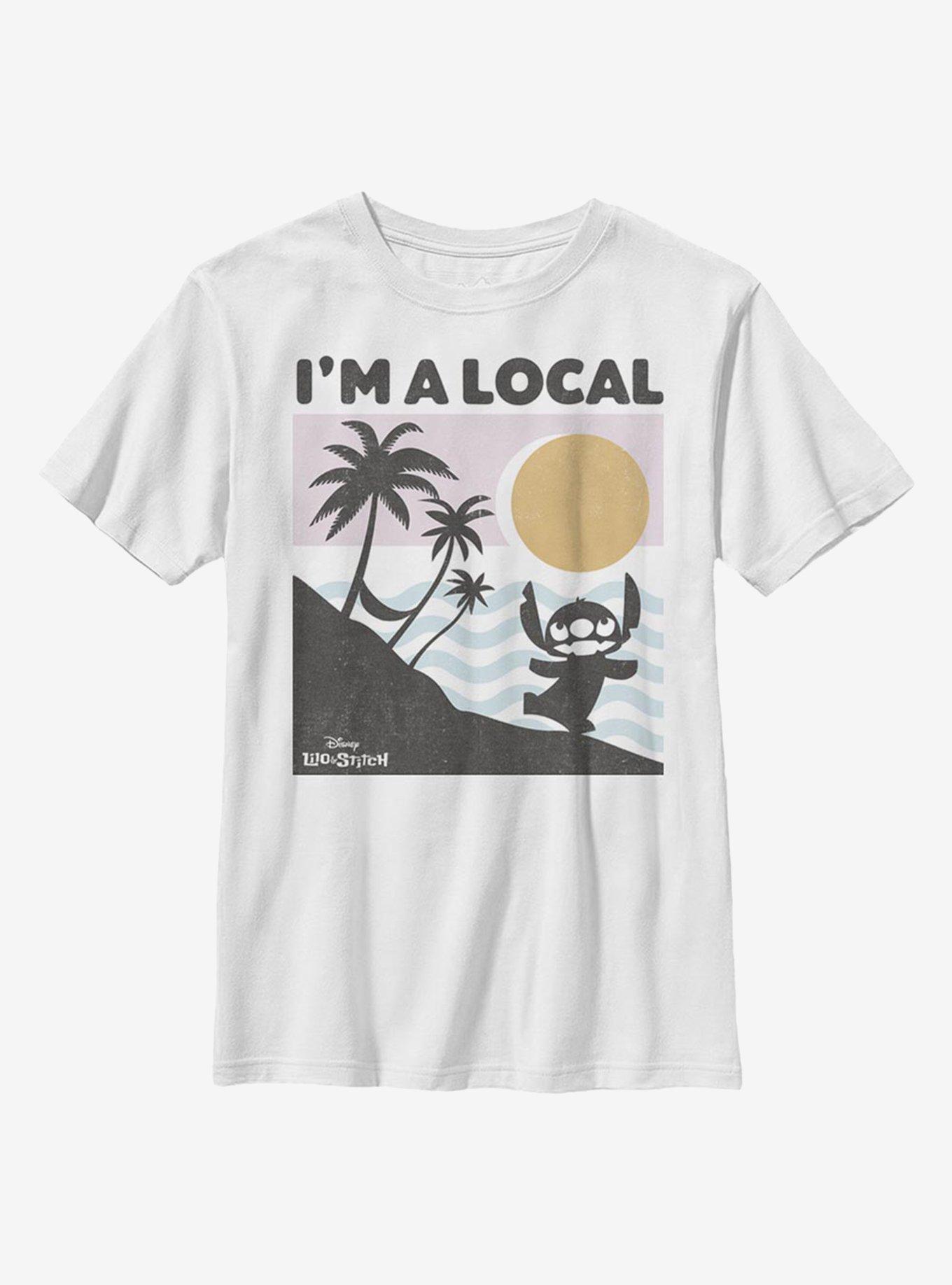 Disney Lilo And Stitch Beach Scene Youth T-Shirt, , hi-res