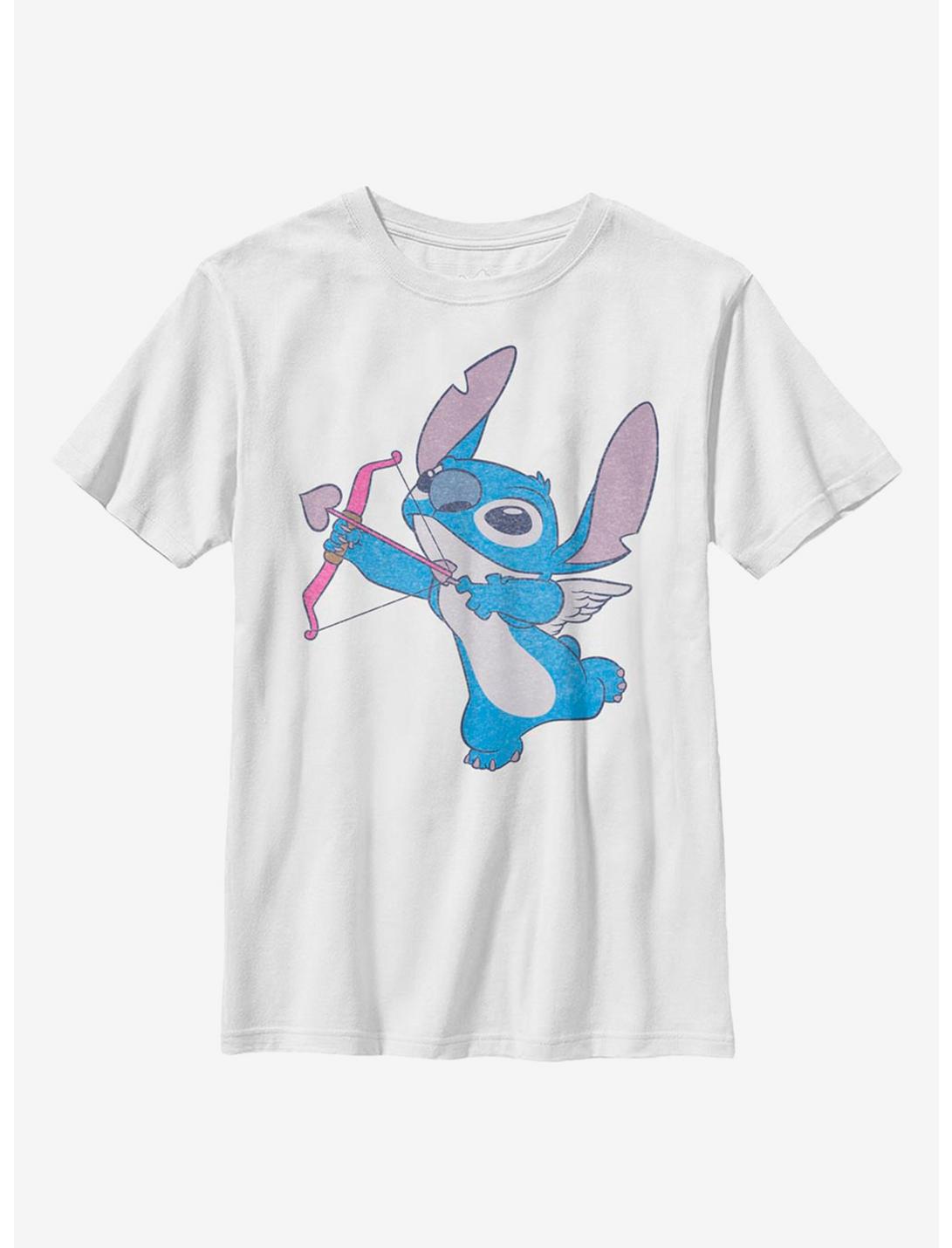 Disney Lilo And Stitch Love Shot Youth T-Shirt, WHITE, hi-res