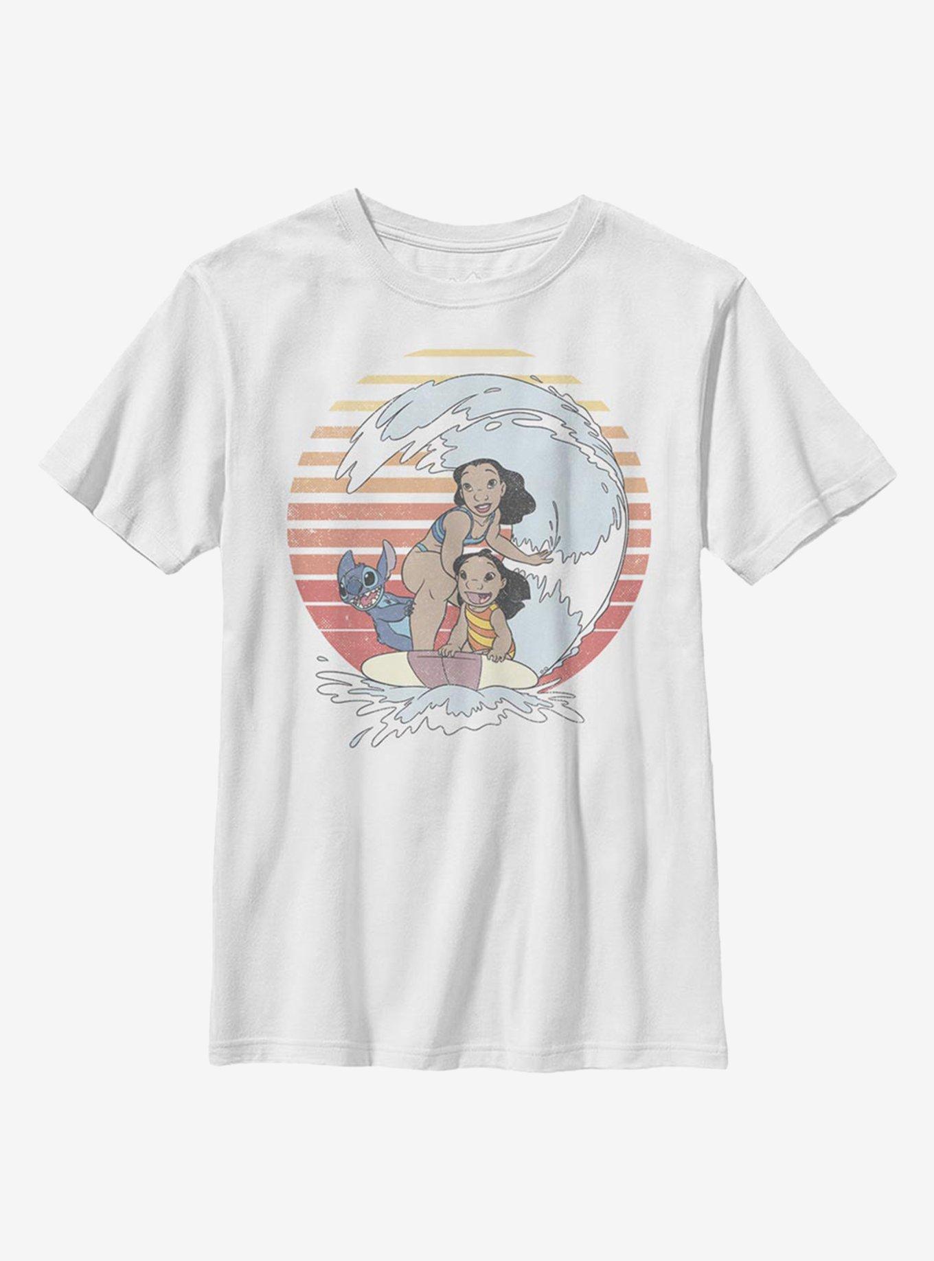 Disney Lilo And Stitch Retro Rainbow Youth T-Shirt, , hi-res