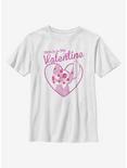 Disney Lilo And Stitch Valentine Youth T-Shirt, WHITE, hi-res