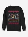 Disney Pocahontas Holiday Sweater Pattern Sweatshirt, BLACK, hi-res