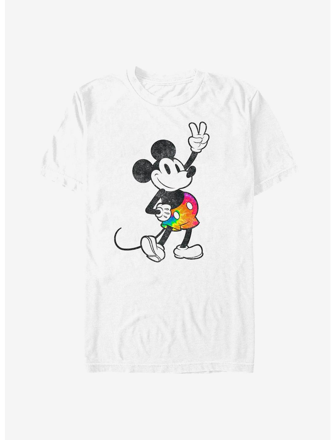 Disney Mickey Mouse Tie Dye Mickey Stroked T-Shirt, WHITE, hi-res