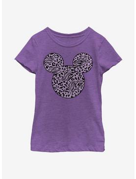 Disney Mickey Mouse Animal Print Fill Youth Girls T-Shirt, , hi-res