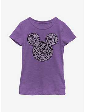 Disney Mickey Mouse Animal Print Fill Youth Girls T-Shirt, , hi-res