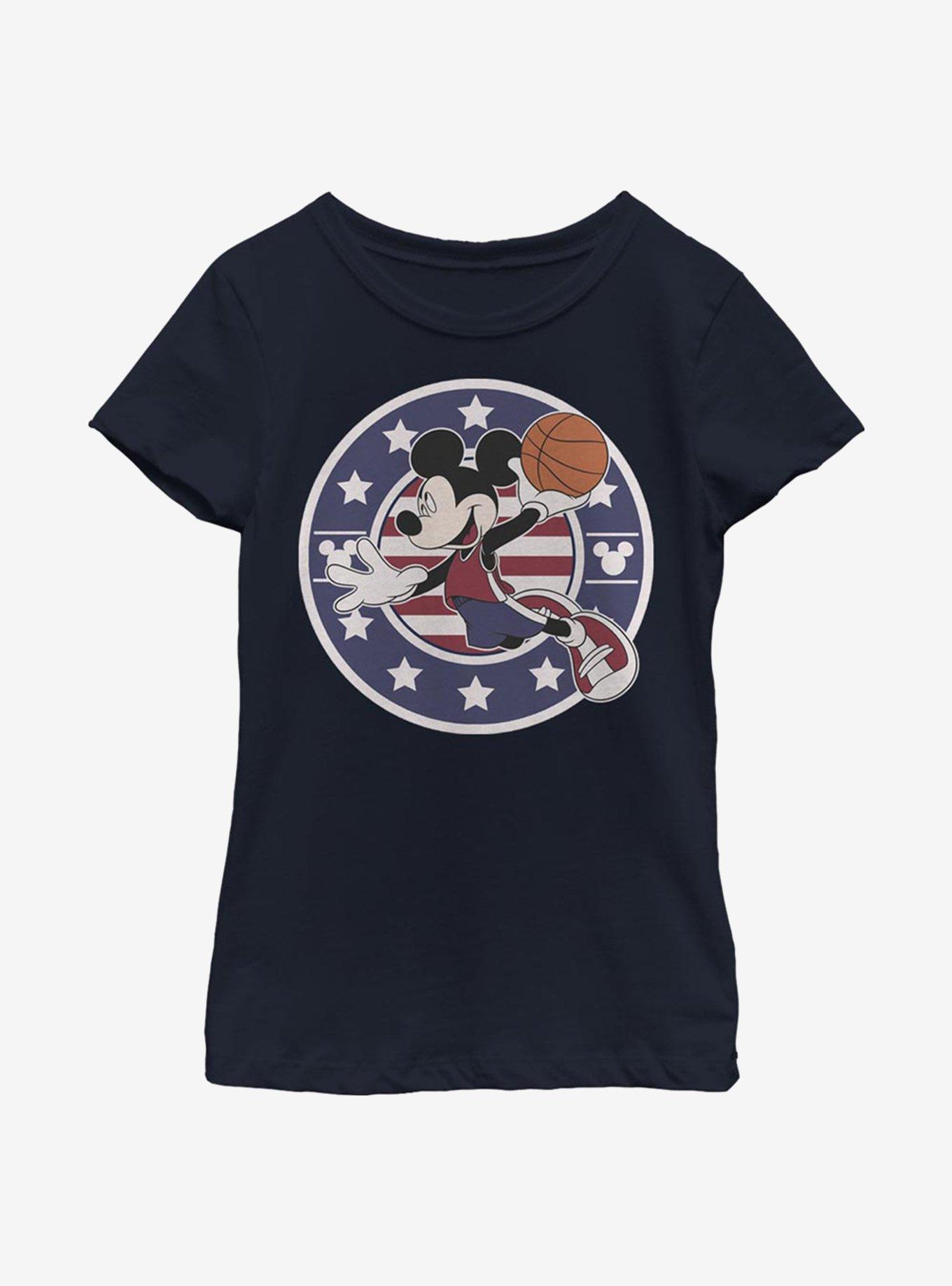 Disney Mickey Mouse B Ball Americana Youth Girls T-Shirt, , hi-res