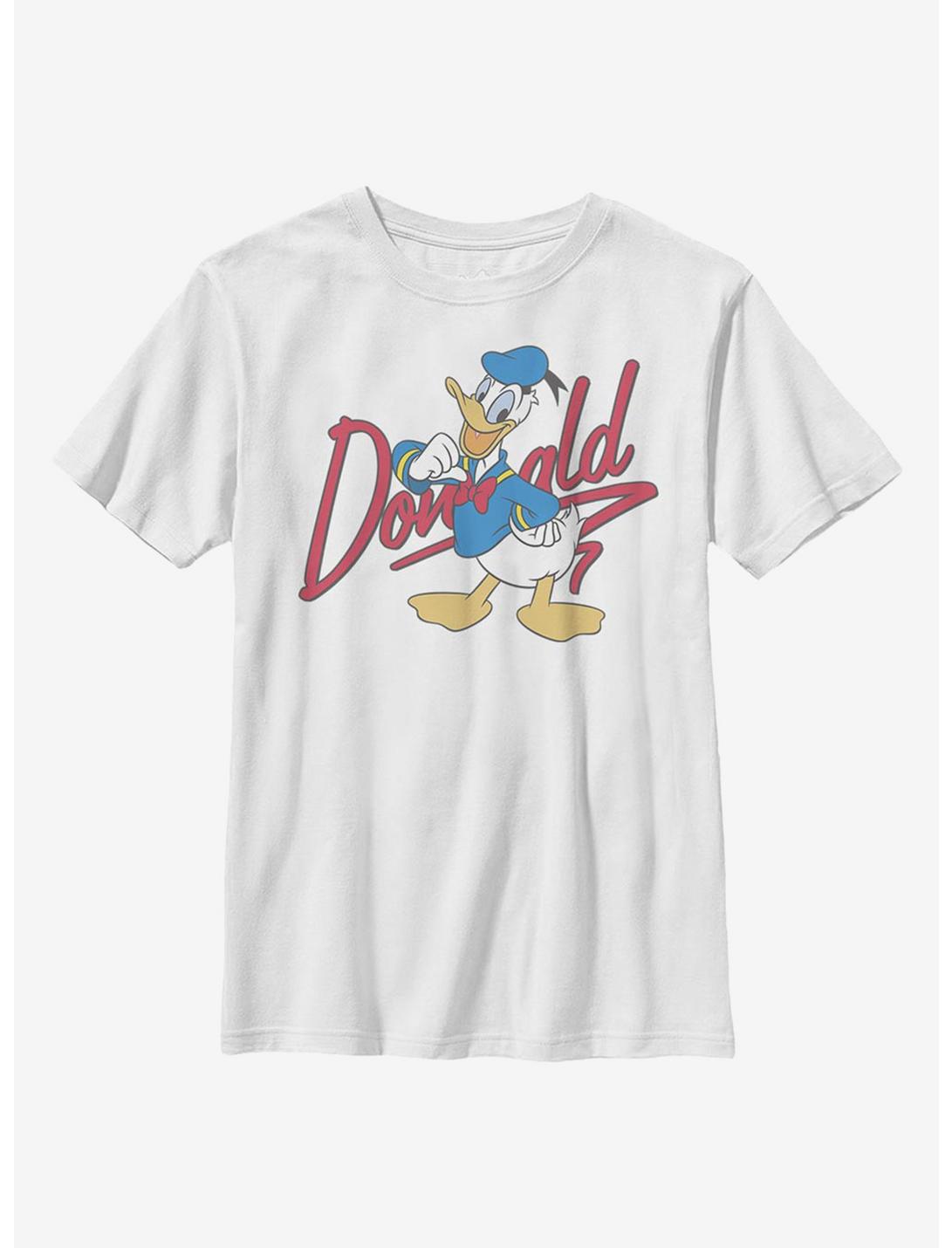 Disney Donald Duck Signature Donald Youth T-Shirt, WHITE, hi-res