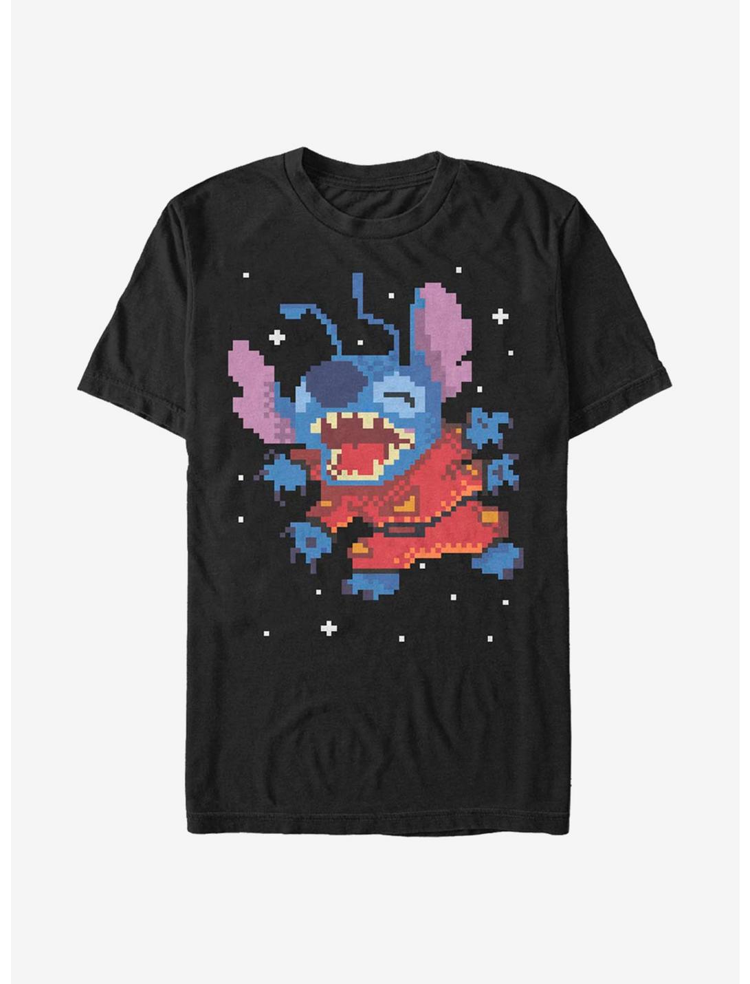 Disney Lilo And Stitch Pixel T-Shirt, BLACK, hi-res
