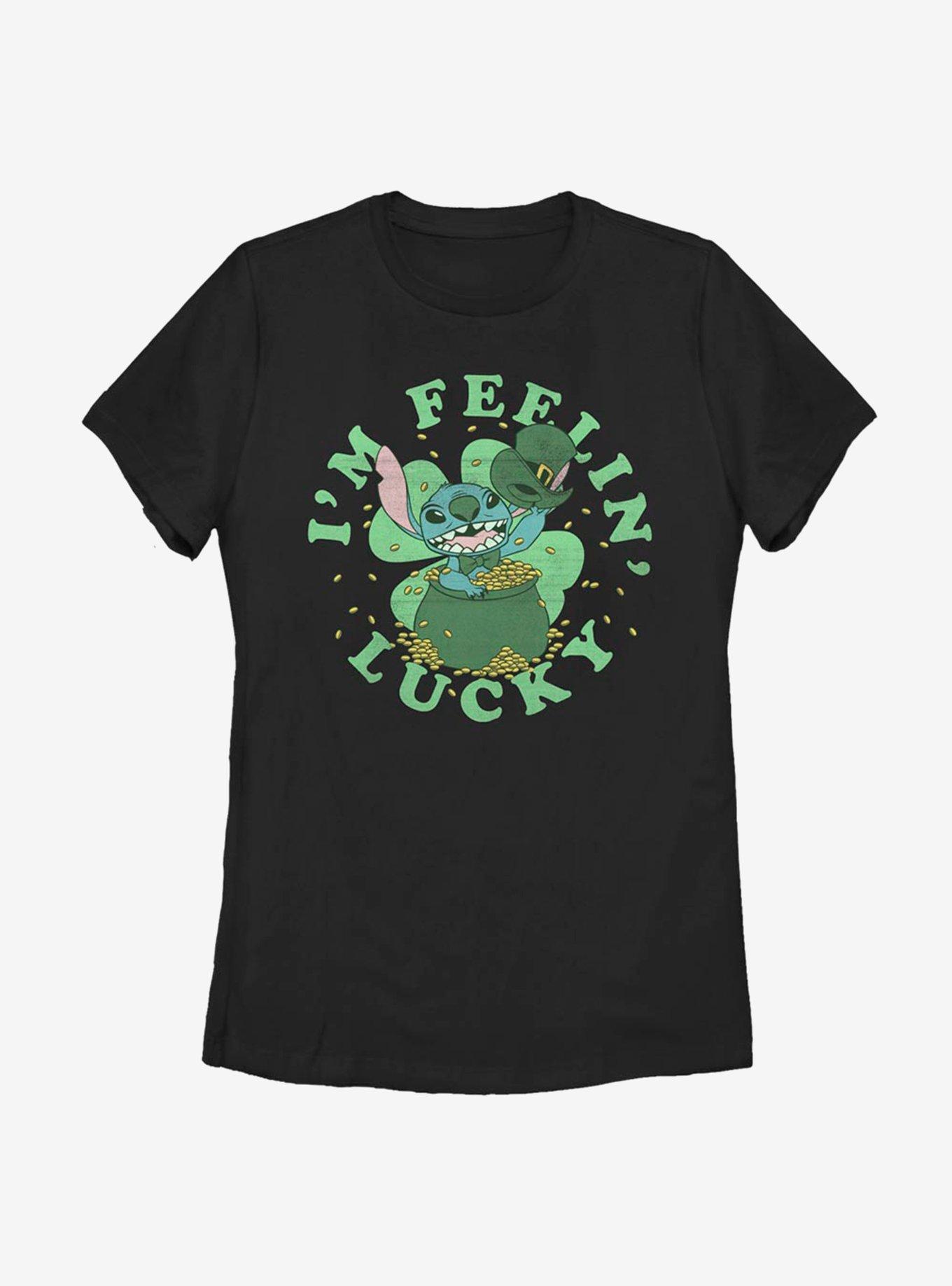 Disney Lilo And Stitch I'm Feelin' Lucky Womens T-Shirt, , hi-res