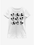 Disney Mickey Mouse Expression Box Up Youth Girls T-Shirt, WHITE, hi-res