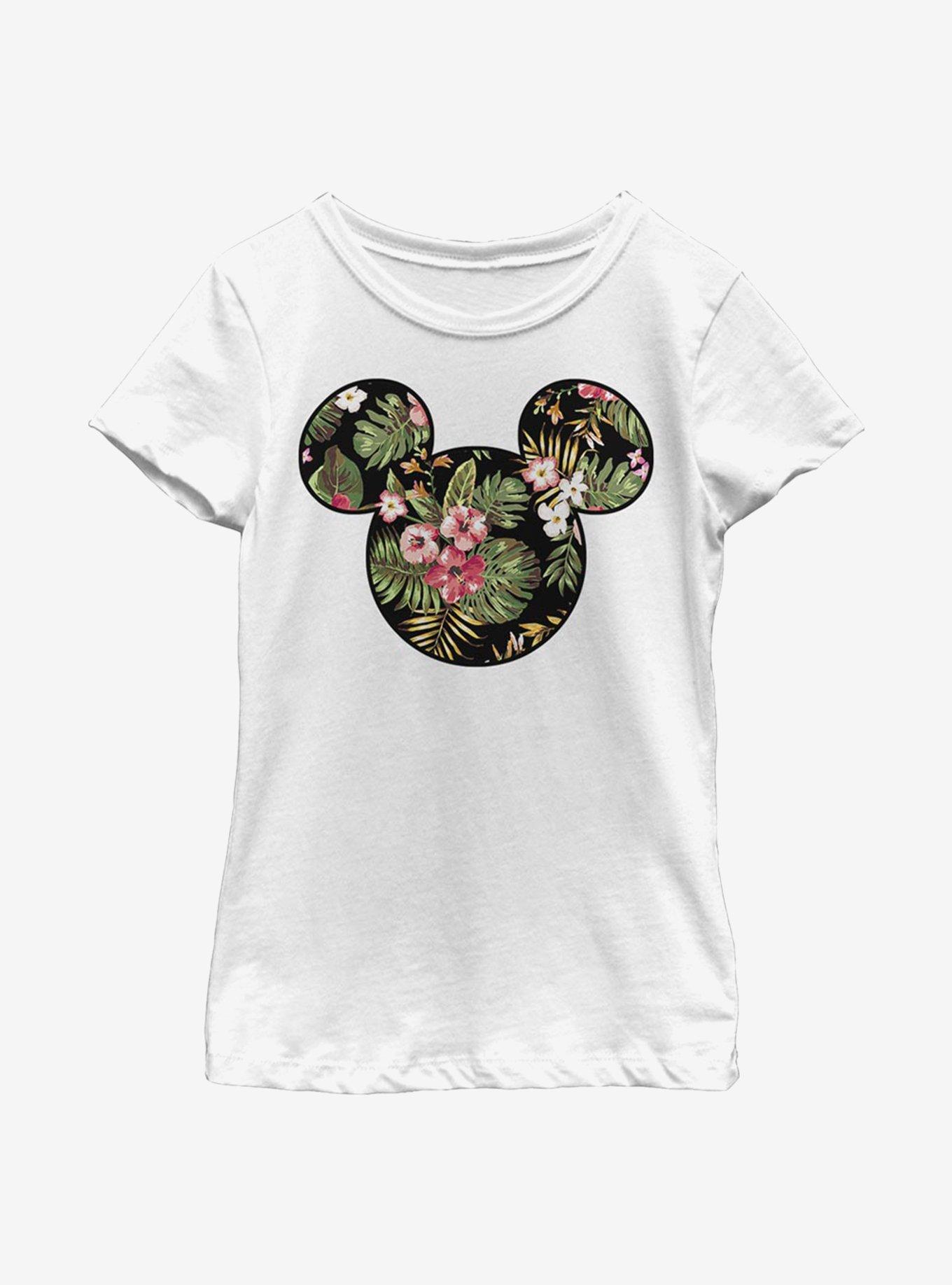 Disney Mickey Mouse Floral Mickey Youth Girls T-Shirt, , hi-res