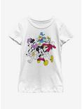 Disney Mickey Mouse And Friends Youth Girls T-Shirt, WHITE, hi-res
