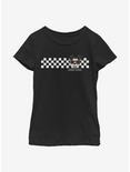 Disney Mickey Mouse Checkers Youth Girls T-Shirt, BLACK, hi-res