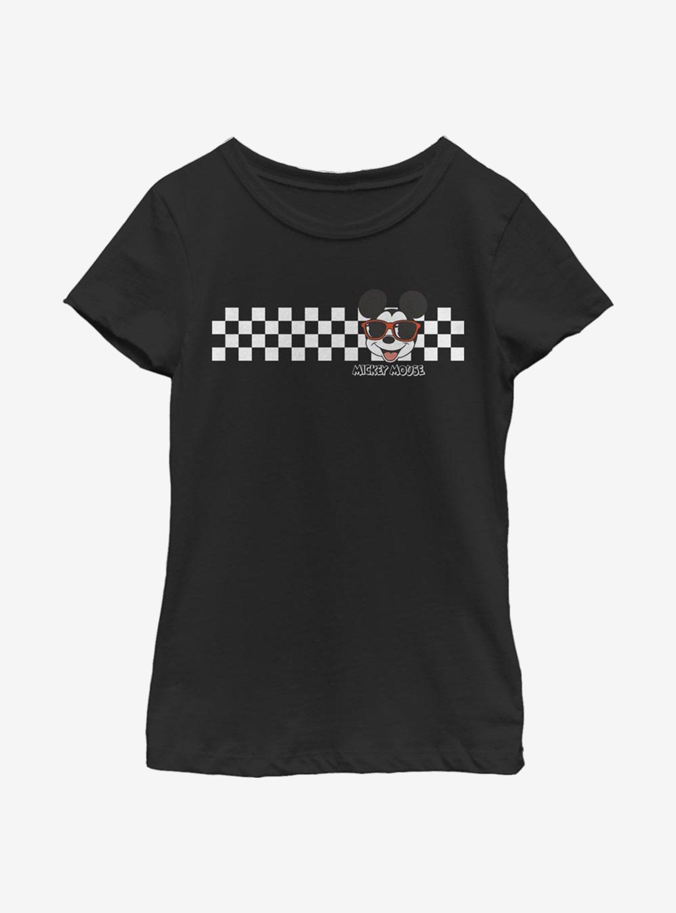 Disney Mickey Mouse Checkers Youth Girls T-Shirt, , hi-res
