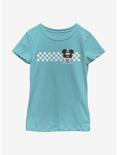 Disney Mickey Mouse Checkers Youth Girls T-Shirt, TAHI BLUE, hi-res