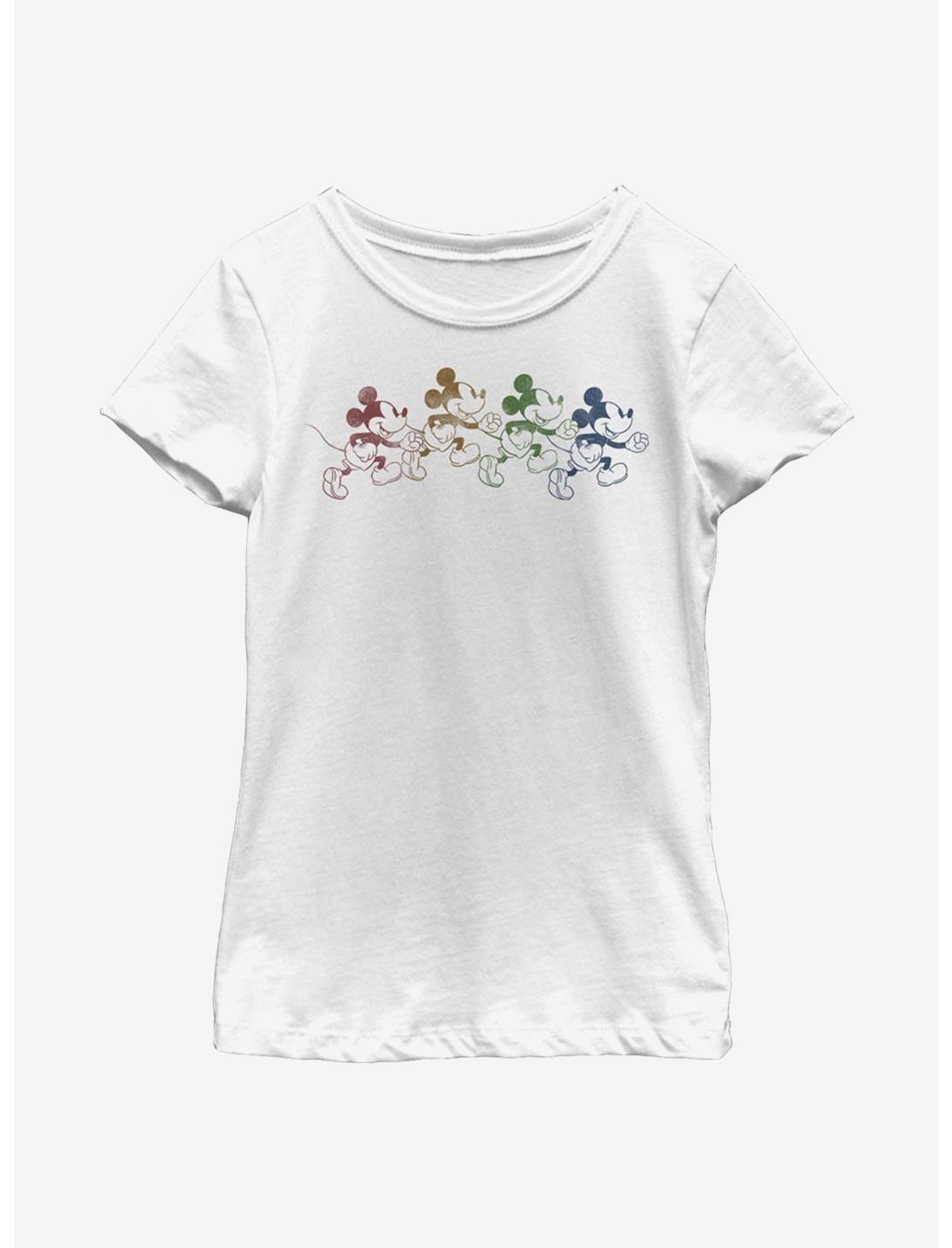 Disney Mickey Mouse Walk Youth Girls T-Shirt, WHITE, hi-res