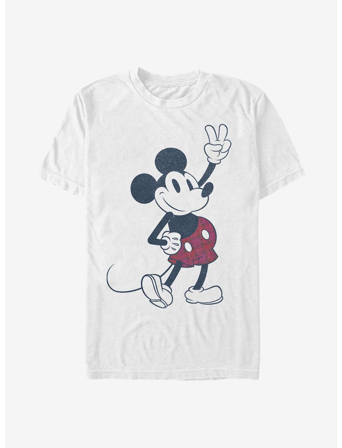Disney Mickey Mouse Plaid Mickey T-Shirt, WHITE, hi-res