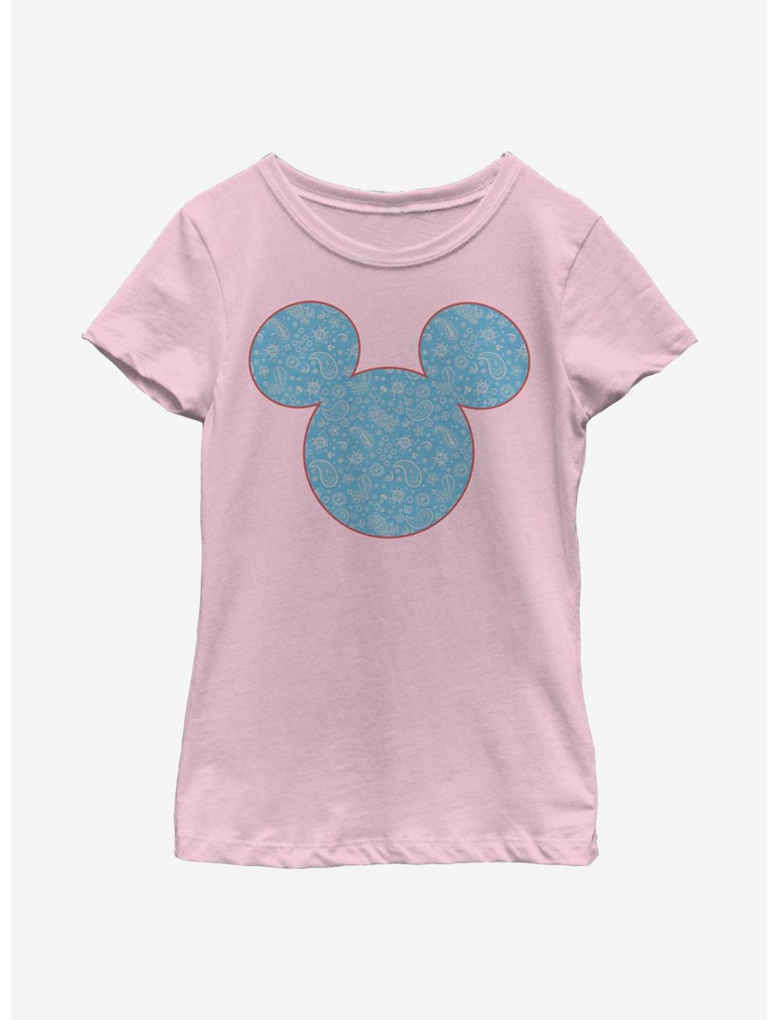 Disney Mickey Mouse Americana Paisley Youth Girls T-Shirt, PINK, hi-res