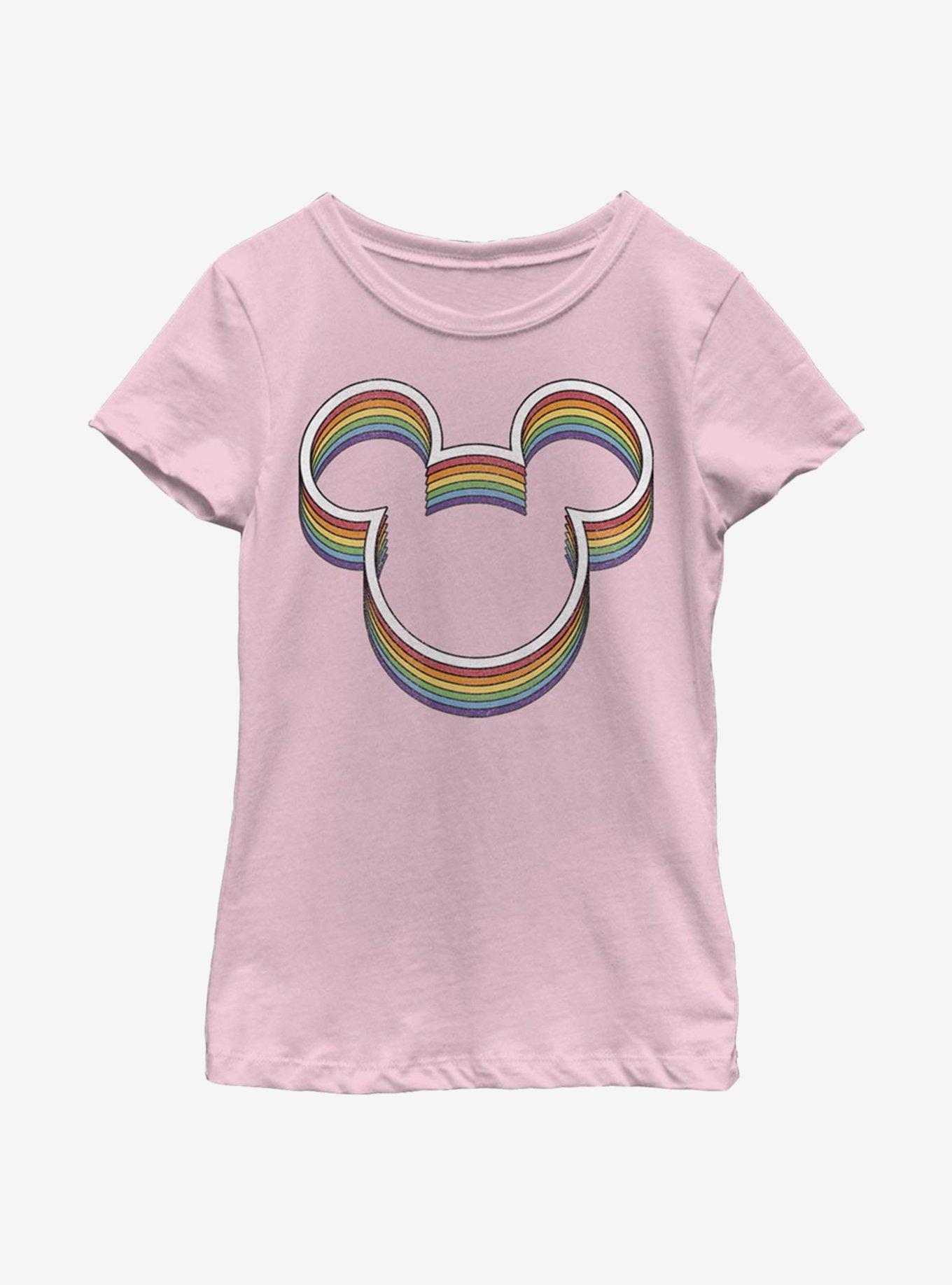 Disney Mickey Mouse Rainbow Ears Youth Girls T-Shirt, , hi-res