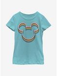 Disney Mickey Mouse Rainbow Ears Youth Girls T-Shirt, TAHI BLUE, hi-res