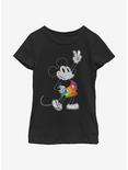 Disney Mickey Mouse Tie Dye Mickey Stroked Youth Girls T-Shirt, BLACK, hi-res